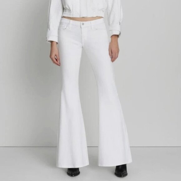 7 For All Mankind Denim - 7 For All Mankind Low-Rise Flare Jean – Brilliant White – Size 25 – NWT